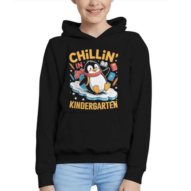 Kids Chillin In Kindergarten Penguin Student Back To School Boys Graphic Youth Hoodie