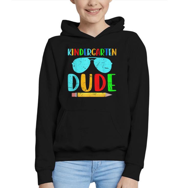 Kindergarten Dude First Day Back To School Kids Boys Graphic Youth Hoodie