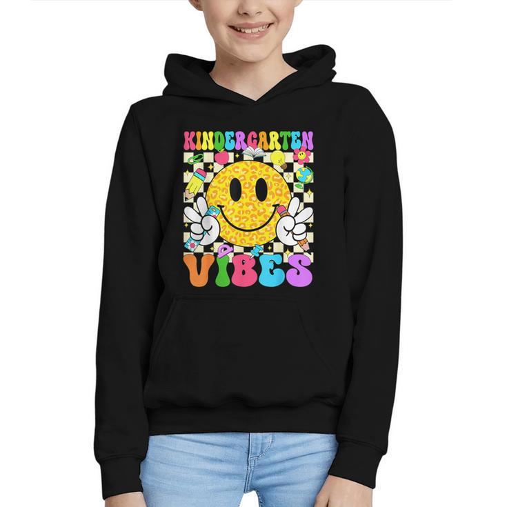 Kindergarten Vibes Smile Face Back To School Kinder Girl Kid Graphic Youth Hoodie
