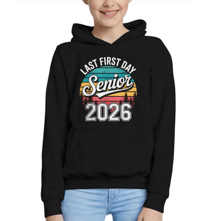 My Last First Day Senior 2026 Vintage Back To School Graphic Youth Hoodie