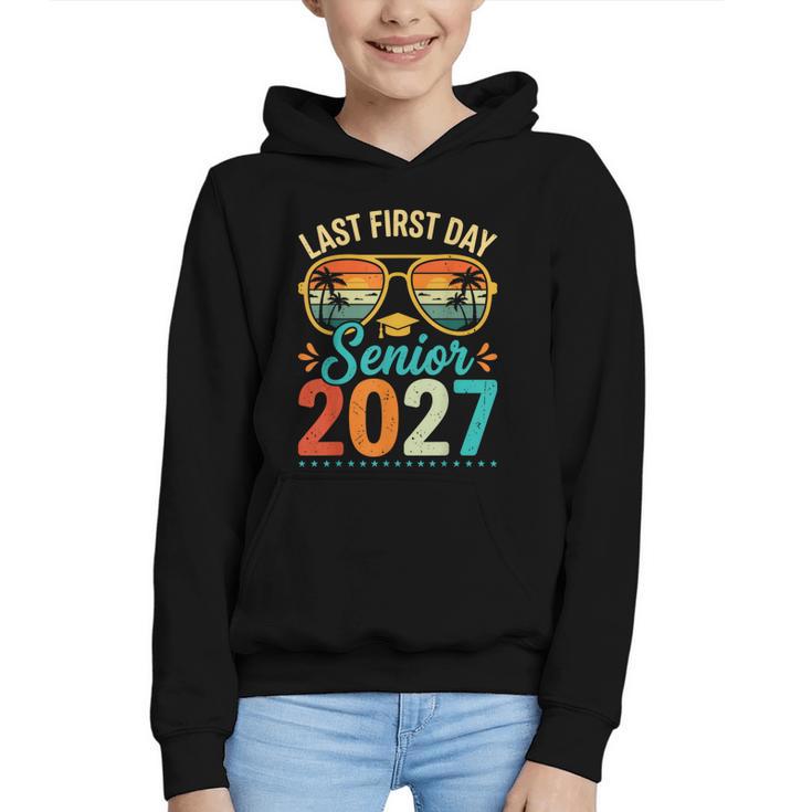 Last First Day Senior 2027 Back To School Students Tee Graphic Youth Hoodie