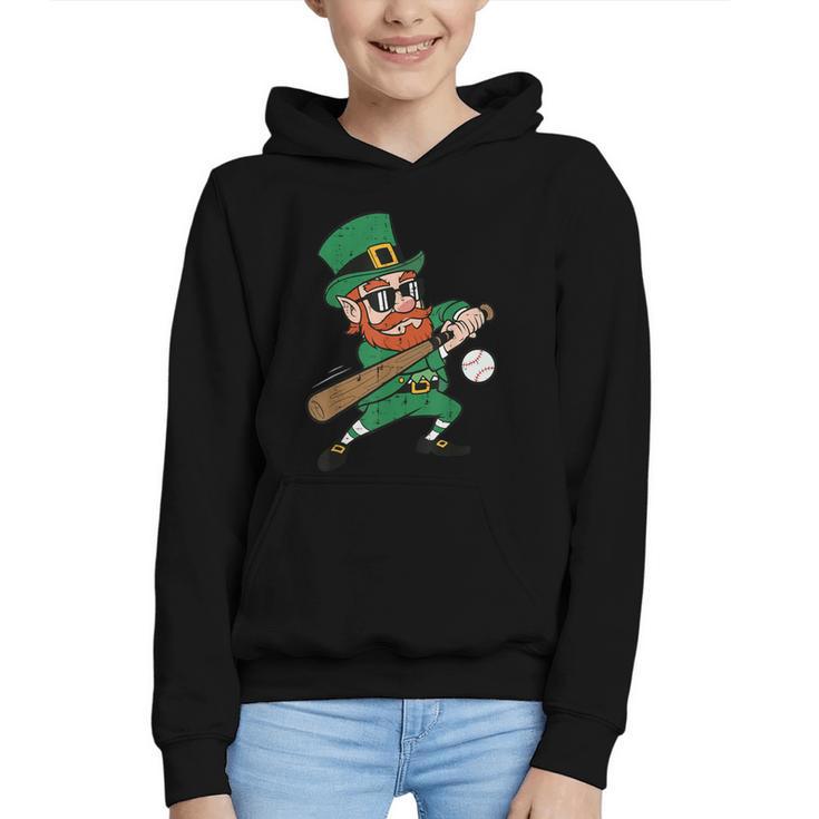 Leprechaun Baseball St Patricks Day Saint Pattys Men Boys Graphic Youth Hoodie