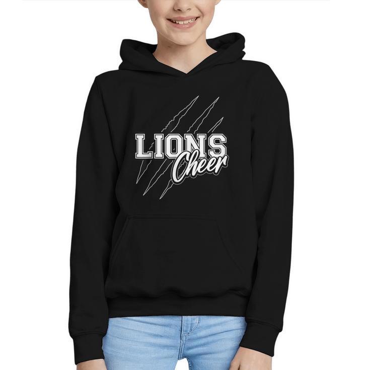 Lions Cheer Back To School Cheerleading Team Spirit Graphic Youth Hoodie
