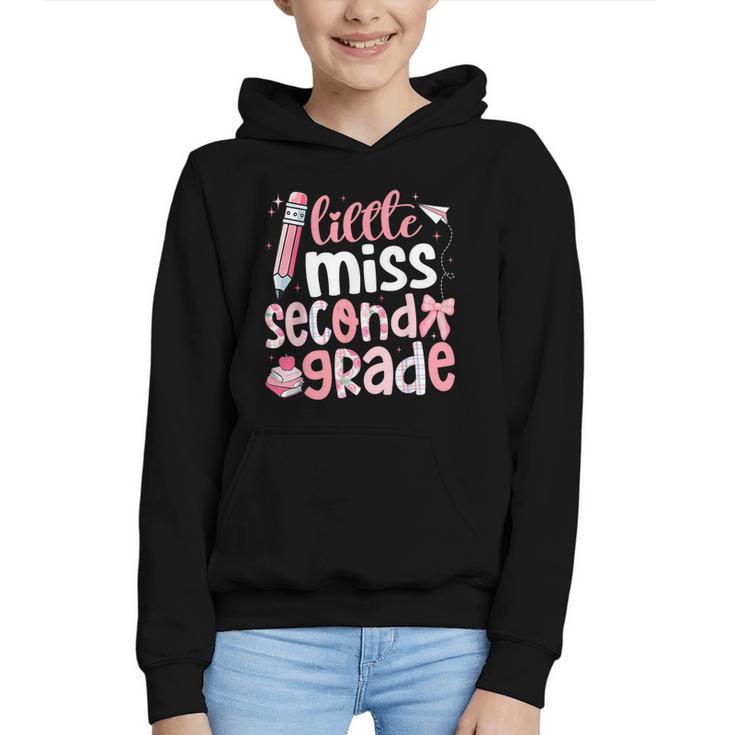 Little Miss Second Grade Back To School 2nd Grader Student Graphic Youth Hoodie
