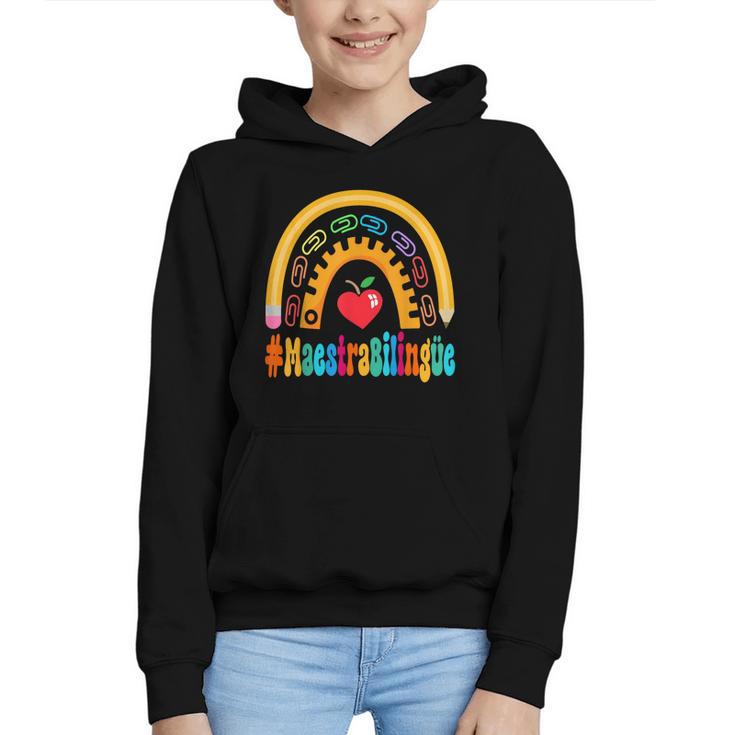 Maestra Bilingüe Appreciation Week Back To School Graphic Youth Hoodie