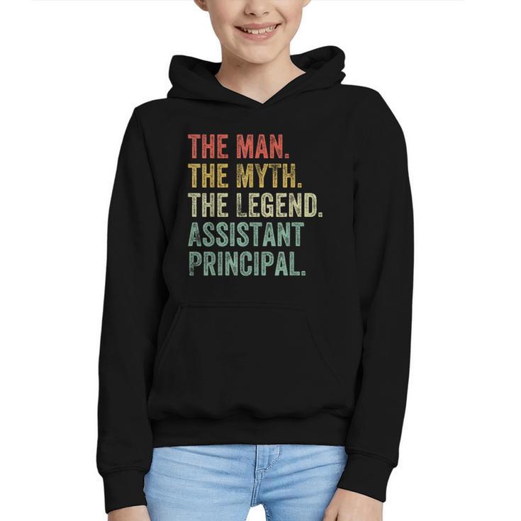 Man Myth The Legend Assistant Principal Dad Back To School Graphic Youth Hoodie