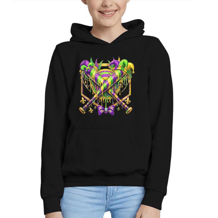 Mardi Gras Baseball Jester Hat New Orleans Men Women Kid Graphic Youth Hoodie