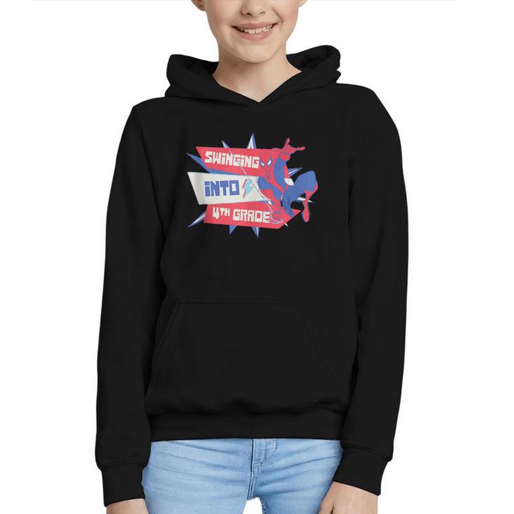 Marvel Spider-Man Swinging Into 4th Grade Back To School Graphic Youth Hoodie