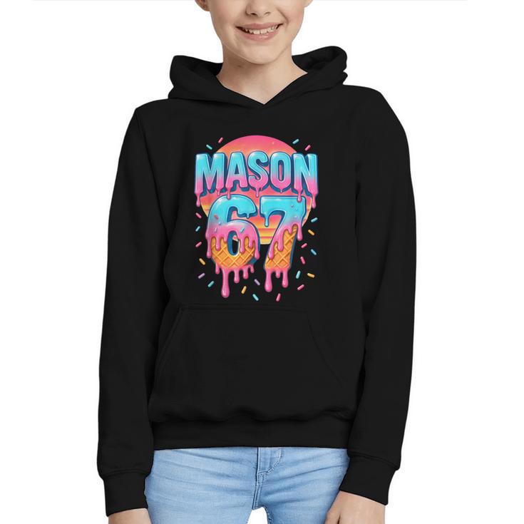 Mason 67 Costume Ice Cream Baseball Drip 6 7 Meme Six Seven Graphic Youth Hoodie Mason 67 Costume Ice Cream Baseball Drip 6 7 Meme Six Seven Graphic Youth Hoodie