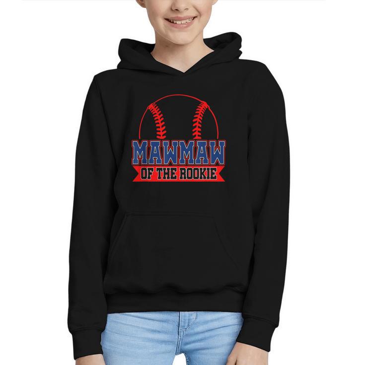Mawmaw Rookie Of Year 1st Birthday Baseball Theme Matching Graphic Youth Hoodie