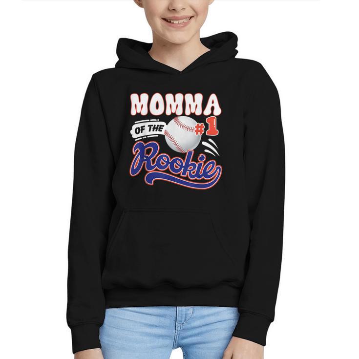 Momma Rookie Of Year 1st Birthday Baseball Theme Matching Graphic Youth Hoodie