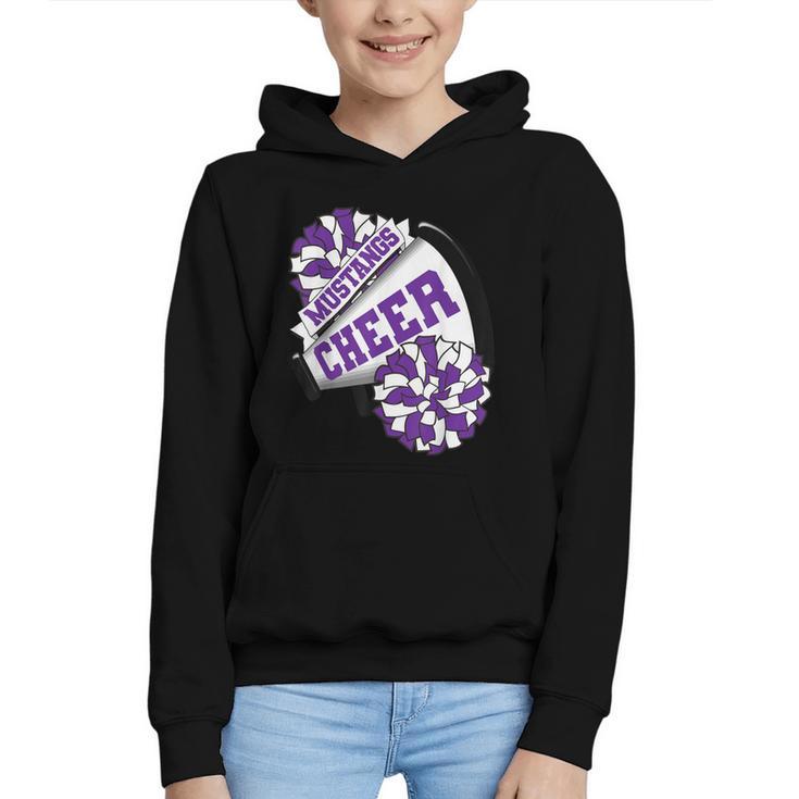 Mustangs Cheer Back To School Cheerleading Spirit P Graphic Youth Hoodie