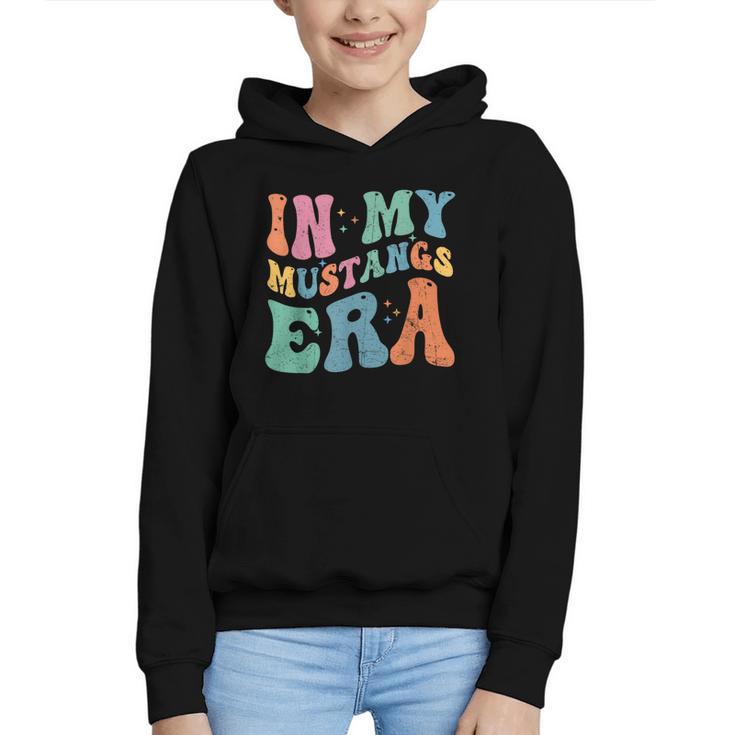 In My Mustangs Era Back To School Spirit Game Retro Groovy Graphic Youth Hoodie