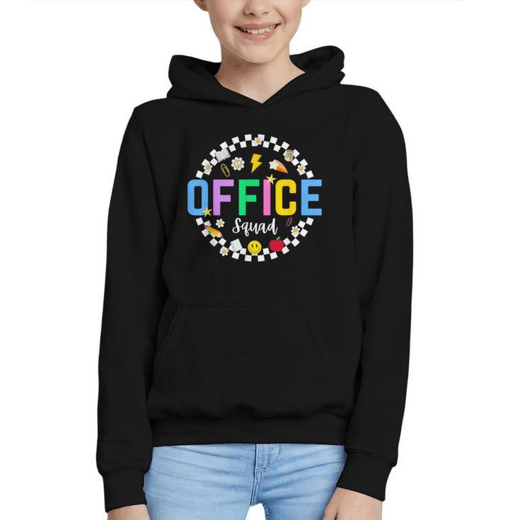 Office Squad Back To School Happy First Day Of School Graphic Youth Hoodie