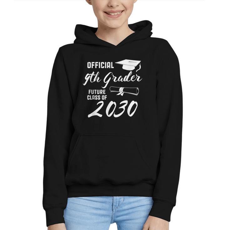 Official 9th Grader Future Class Of 2030 Back To School Graphic Youth Hoodie