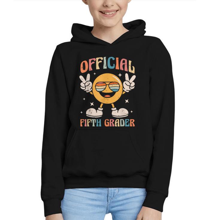 Official Fifth Grader 5th Grade Retro Back To School Kids Graphic Youth Hoodie