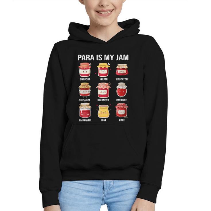 Parateaching Para Is My Jam Back To School For Paraeducator Graphic Youth Hoodie