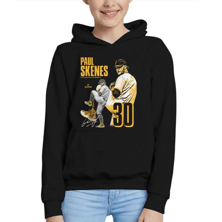Paul Skenes Pittsburgh MLB Baseball Players MLBPSK304N Graphic Youth Hoodie