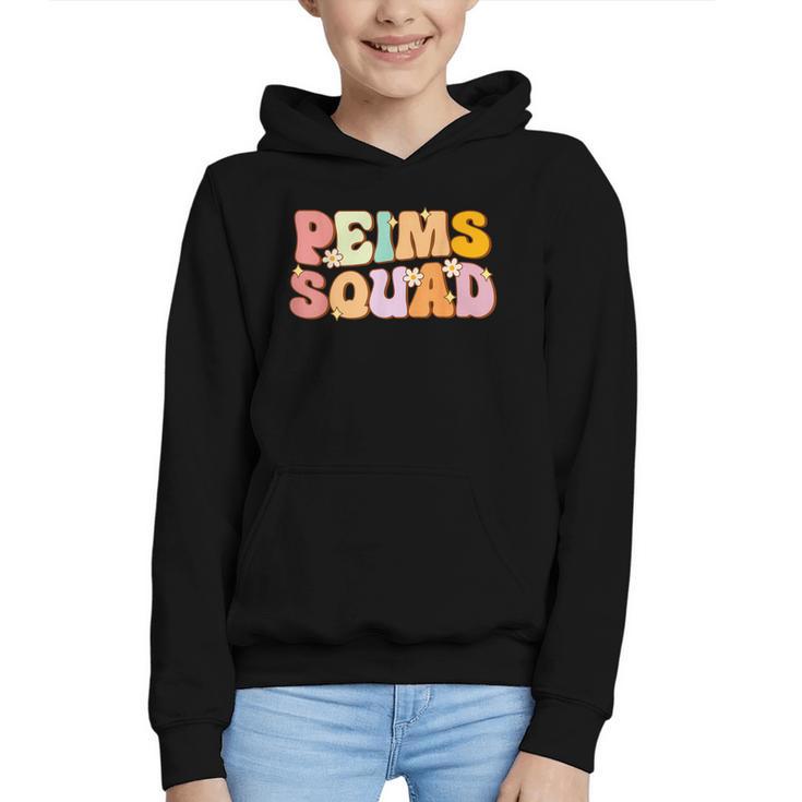 PEIMS Squad Groovy Back To School Women Appreciation Graphic Youth Hoodie