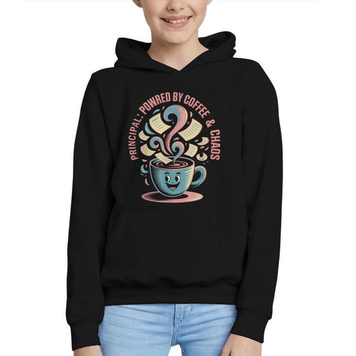Powered By Coffee Principal Appreciation Back To School Graphic Youth Hoodie