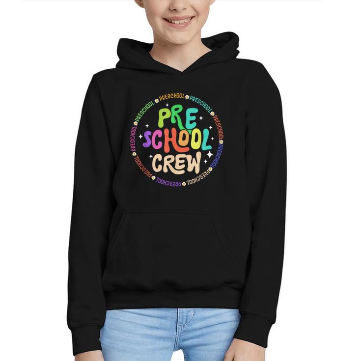Preschool Crew Team Back To School First Day Of School Graphic Youth Hoodie