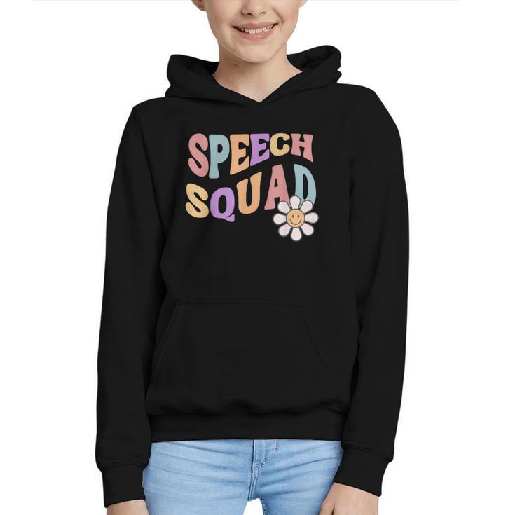 Retro Speech Squad Back To School Speech Therapist SLP Graphic Youth Hoodie
