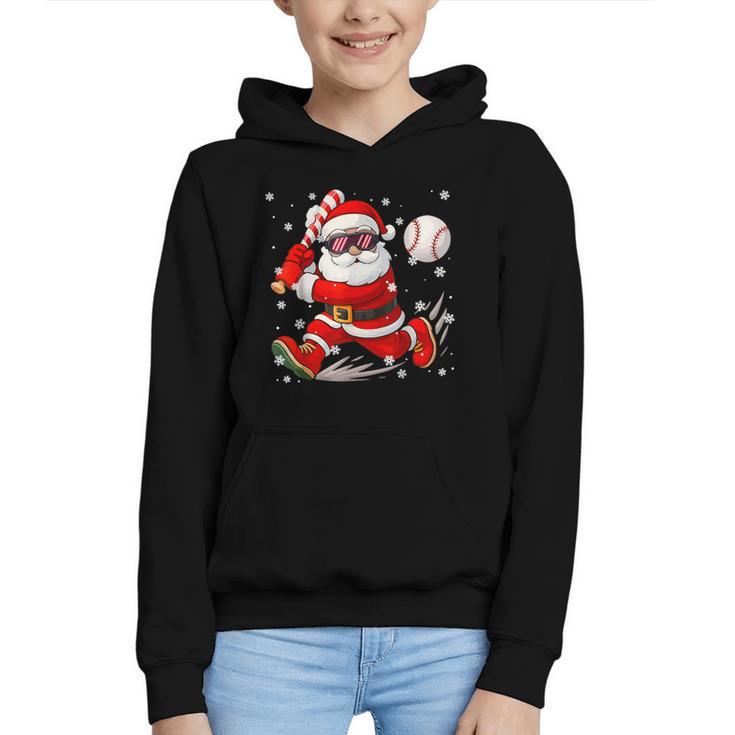 Santa Baseball Christmas Pajamas Xmas Men Boy Toddlers Graphic Youth Hoodie