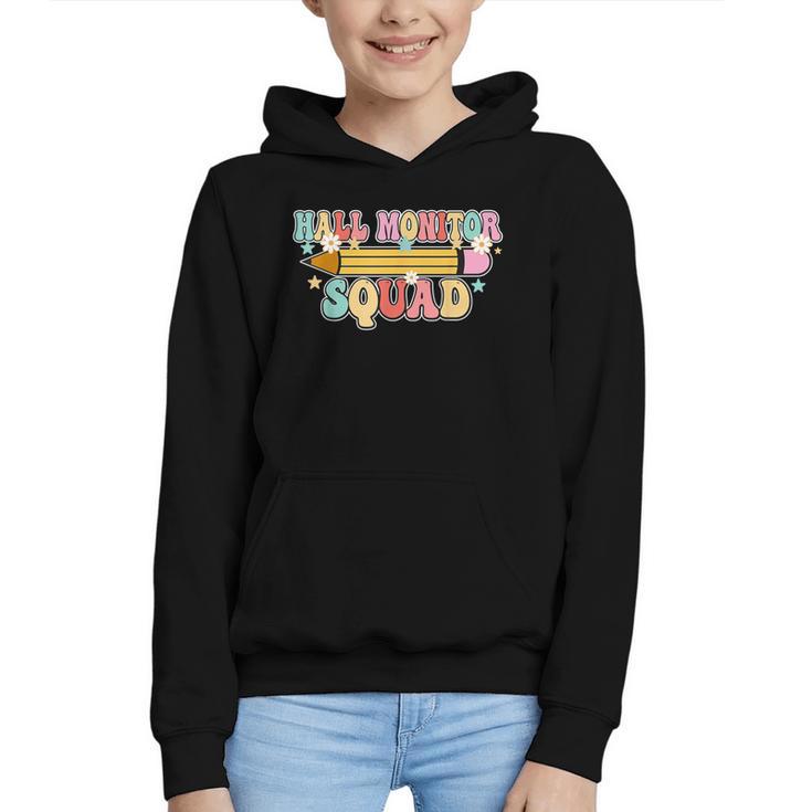 School Hall Monitor Squad Cool Retro Back To School Team Graphic Youth Hoodie