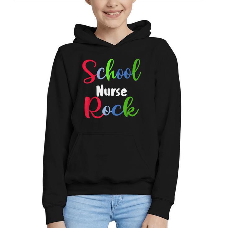 School Nurse Rock Back To School -Funny Nurses School Graphic Youth Hoodie