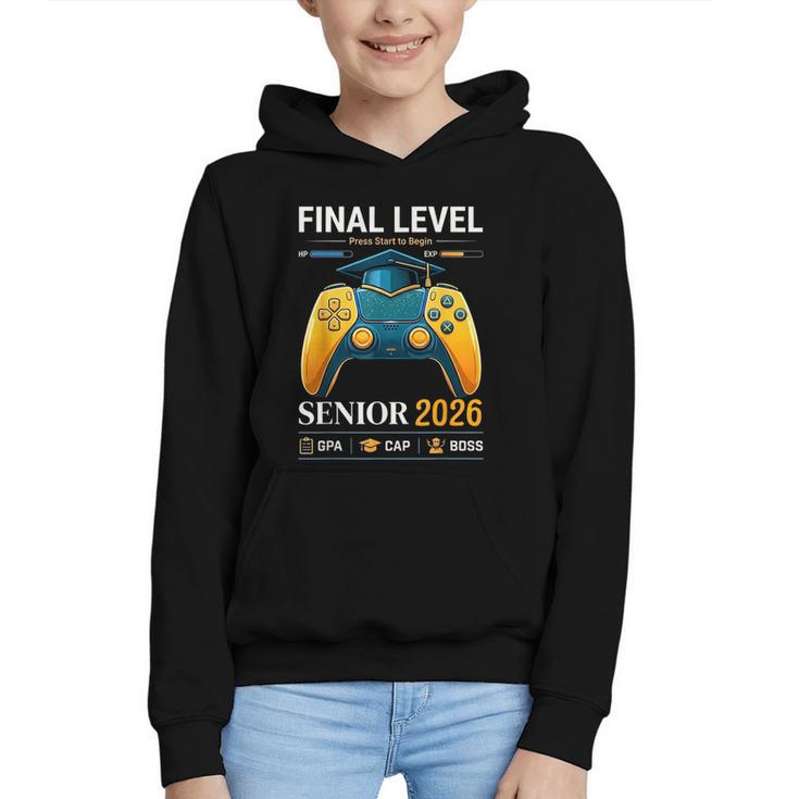Senior Class Of 2026 Back To School Gamer Boys Senior 2026 Graphic Youth Hoodie