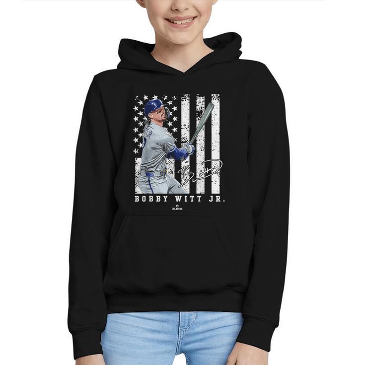 Show Your Pride Bobby WITT Jr Kansas City Baseball MLBPA Graphic Youth Hoodie
