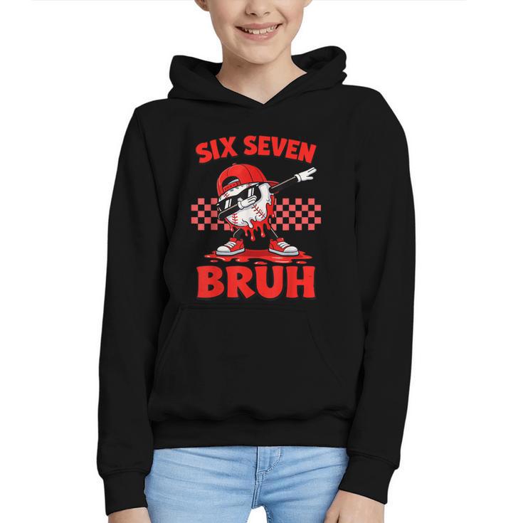 Six Seven 67 Bruh Baseball Valentine’s Day Teens Boys Kids Graphic Youth Hoodie