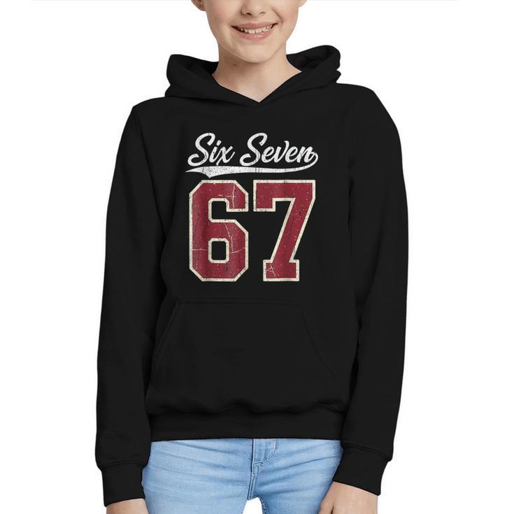 Six Seven Meme Boys Girls Kids 67 Baseball Jersey Graphic Youth Hoodie