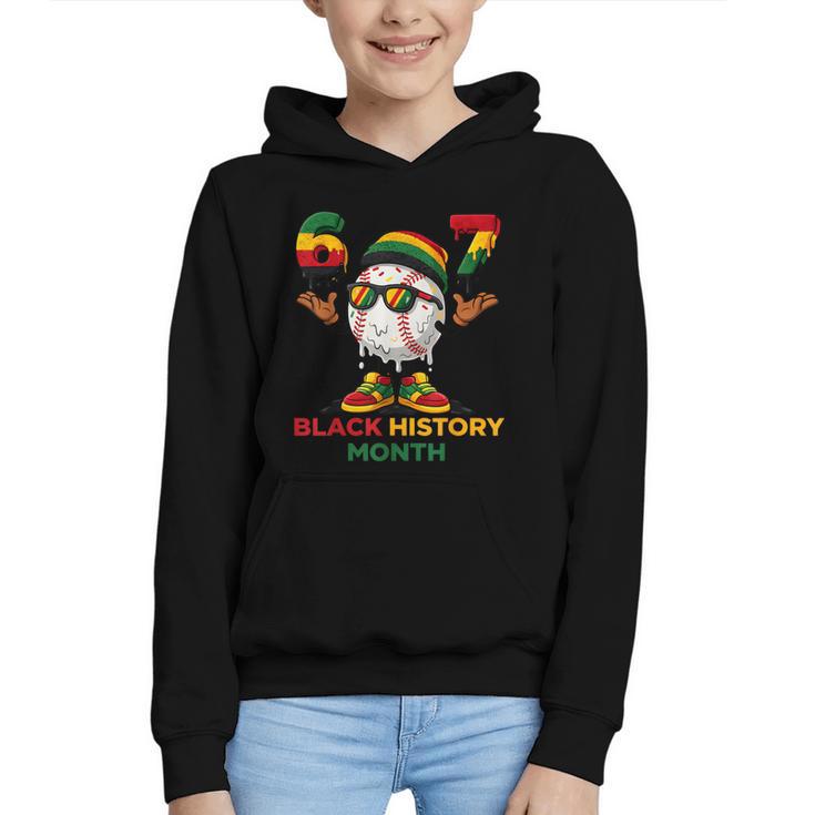 Six Seven History Month Baseball Drip Sports Graphic Youth Hoodie