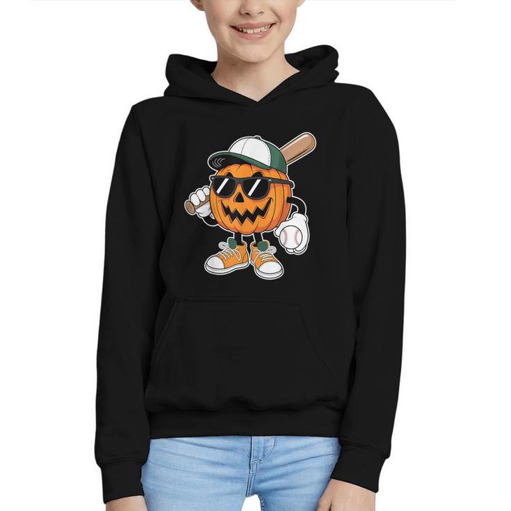 Spooky Jack O Lantern Baseball Halloween Costumes Boys Graphic Youth Hoodie