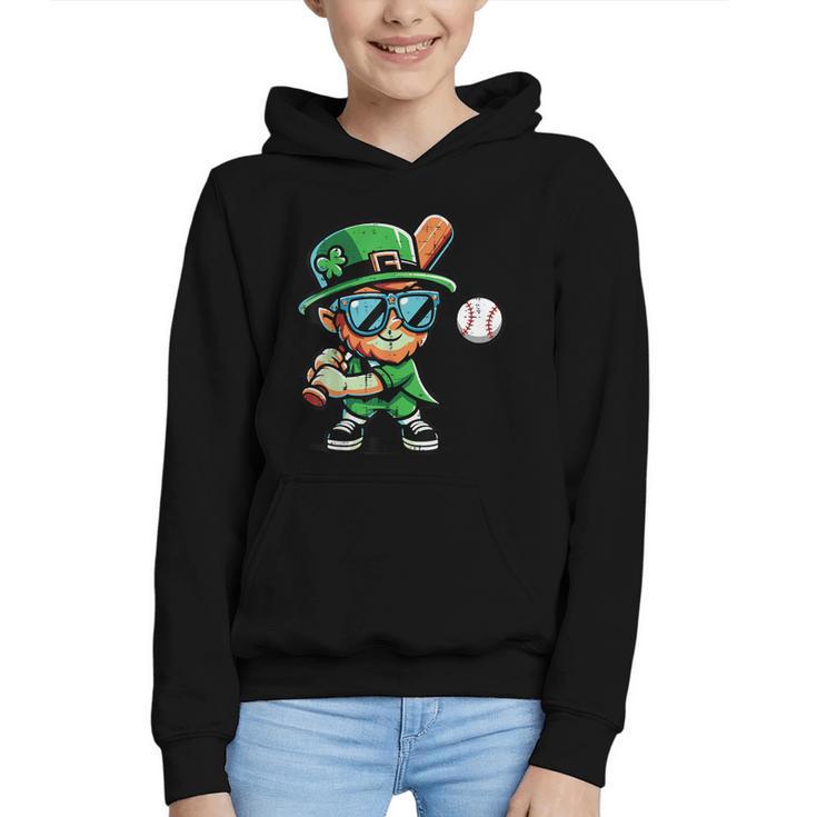 St Patricks Day Leprechaun Baseball Saint Paddys Boys Men Graphic Youth Hoodie