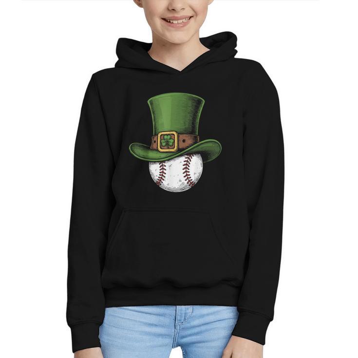 St Patricks Day Shamrock Baseball Saint Paddy's Kids Boys Graphic Youth Hoodie