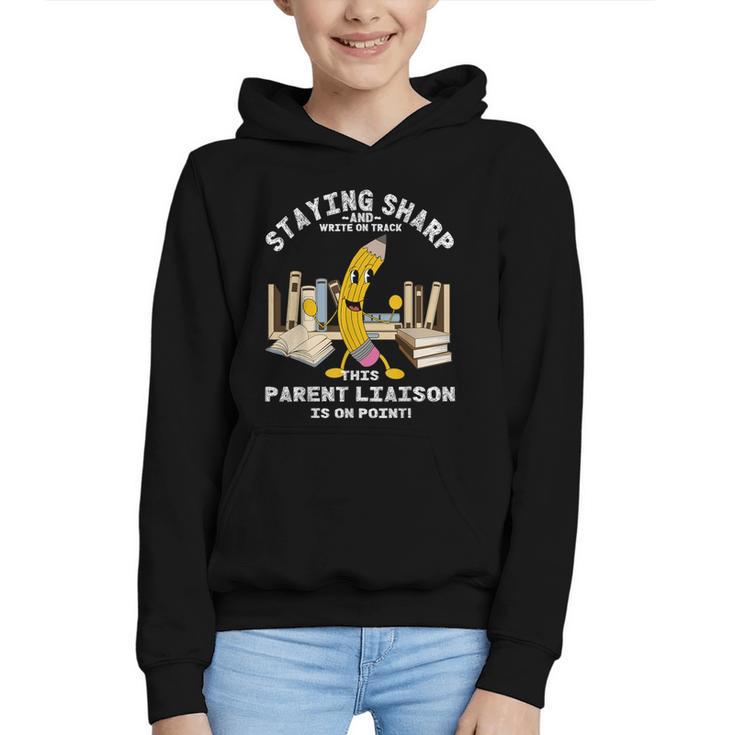 Stay Sharp Parent Liaison Back To School Pencil Graphic Youth Hoodie