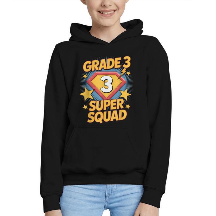 Third Grade Superhero Squad 3rd Year Kids Back To School Graphic Youth Hoodie