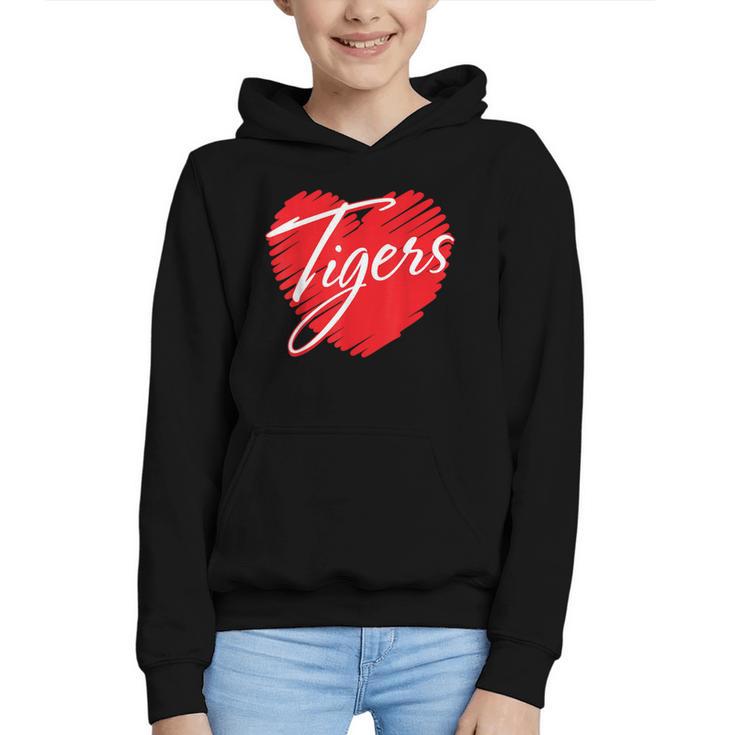 Tigers Heart Back To School Spirit R Graphic Youth Hoodie