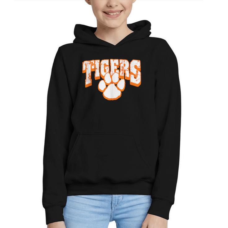 Tigers School Spirit Back To School O Graphic Youth Hoodie