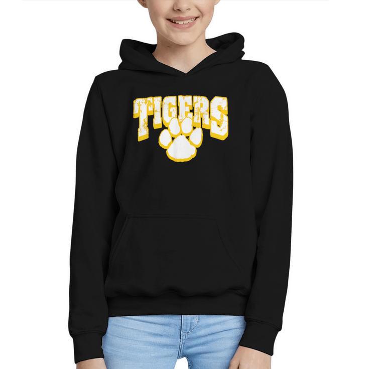 Tigers School Spirit Back To School Y Graphic Youth Hoodie