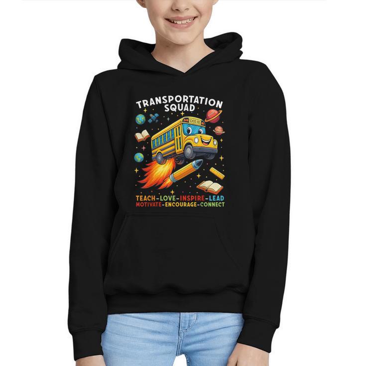 Transportation Squad School Bus Driver Back To School Graphic Youth Hoodie