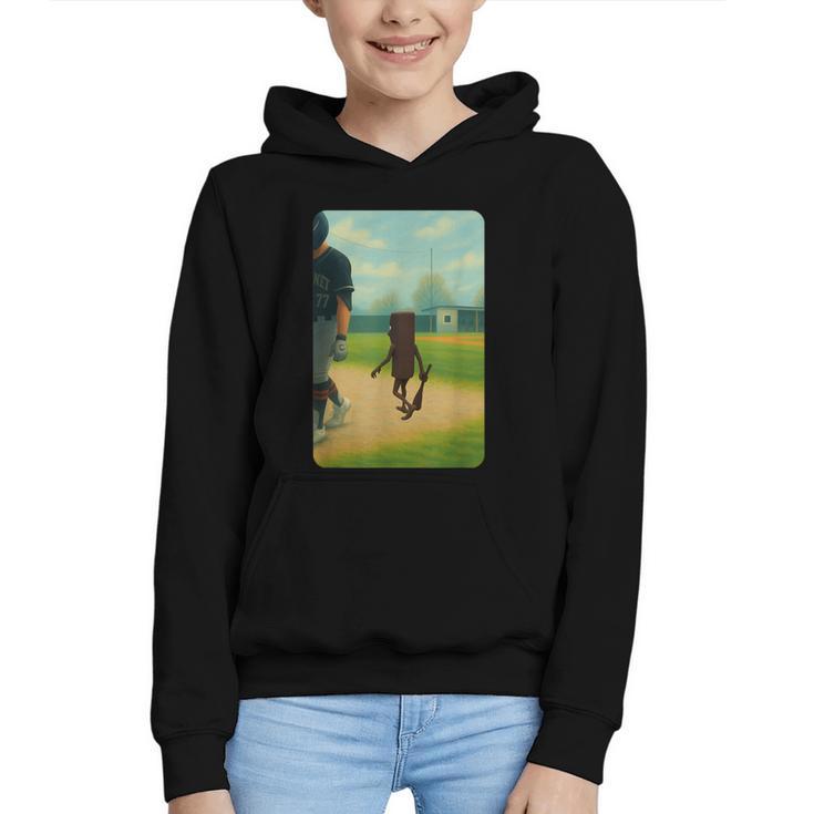 Tung Tung Tung Sahur Baseball Meme Graphic Youth Hoodie