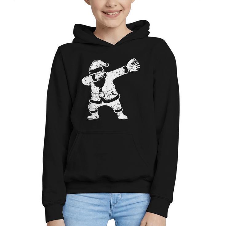Vintage Dabbing Santa Christmas Baseball Xmas Costume Graphic Youth Hoodie
