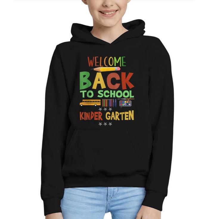 Welcome Back To School Kinder Garten First Day Of School Kid Graphic Youth Hoodie