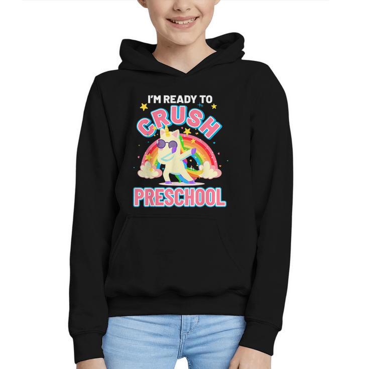 Welcome Back To School Unicorn Crushing Preschool Graphic Youth Hoodie