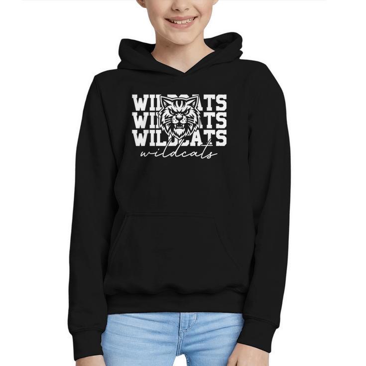 Wildcats School Spirit Fan Team Back To School Graphic Youth Hoodie