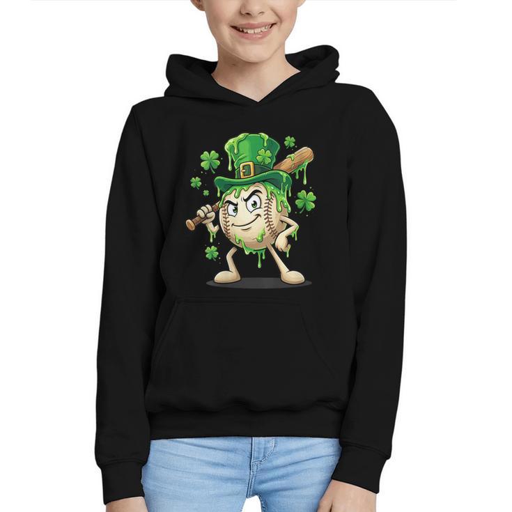Women's St Patricks Day Baseball Leprechaun Shamrock Player Boys Kid Graphic Youth Hoodie