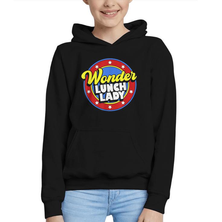 Wonder Lunch Lady Super Woman Power Superhero Back To School Graphic Youth Hoodie